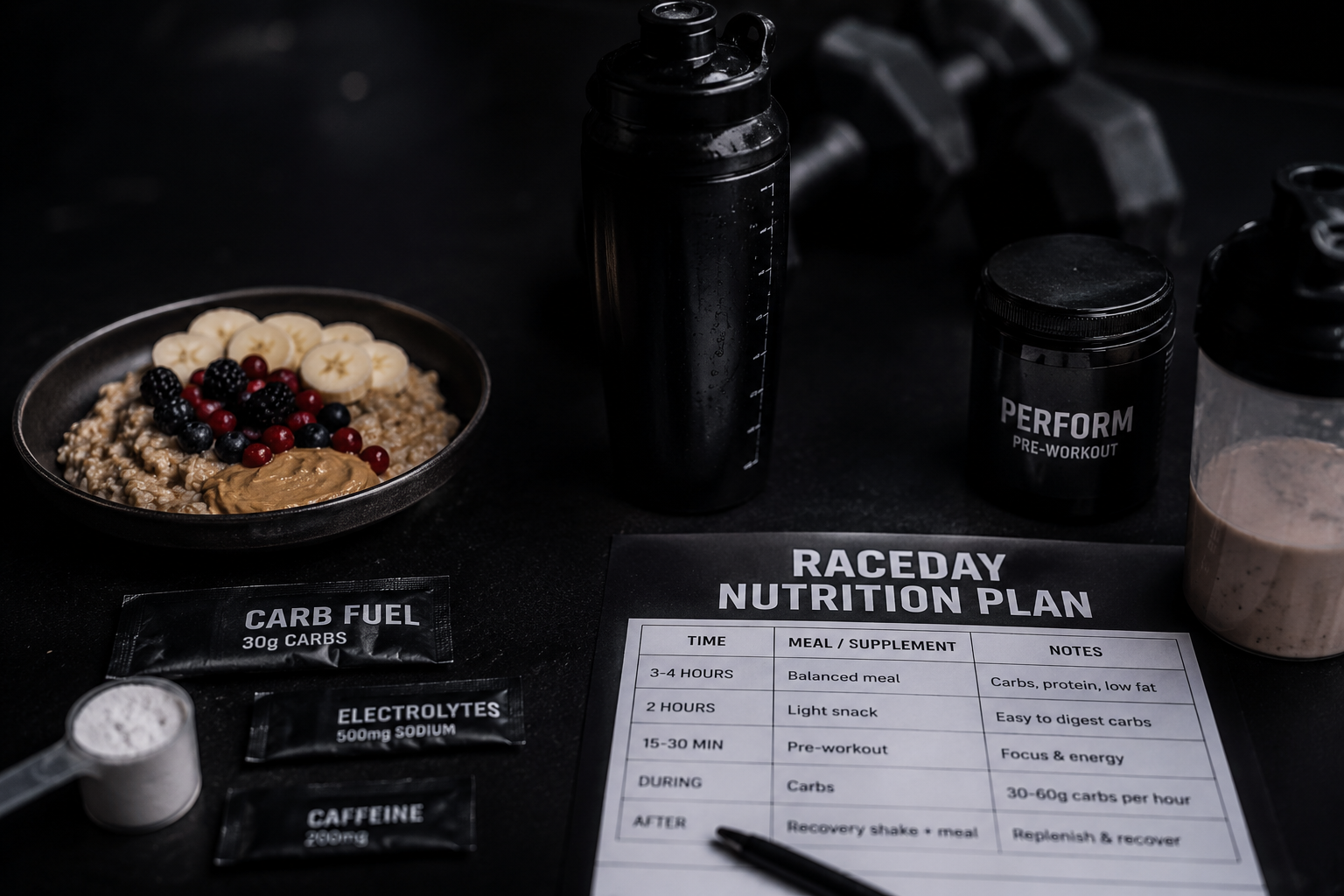 hyrox voedingsplan & supplementen voor raceday