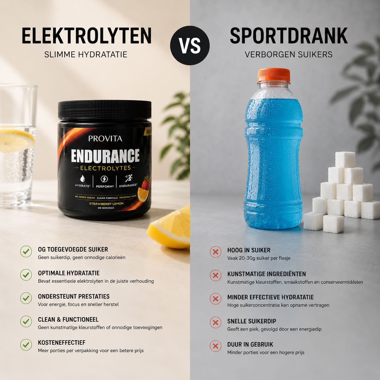 elektrolyten vs sportdrank