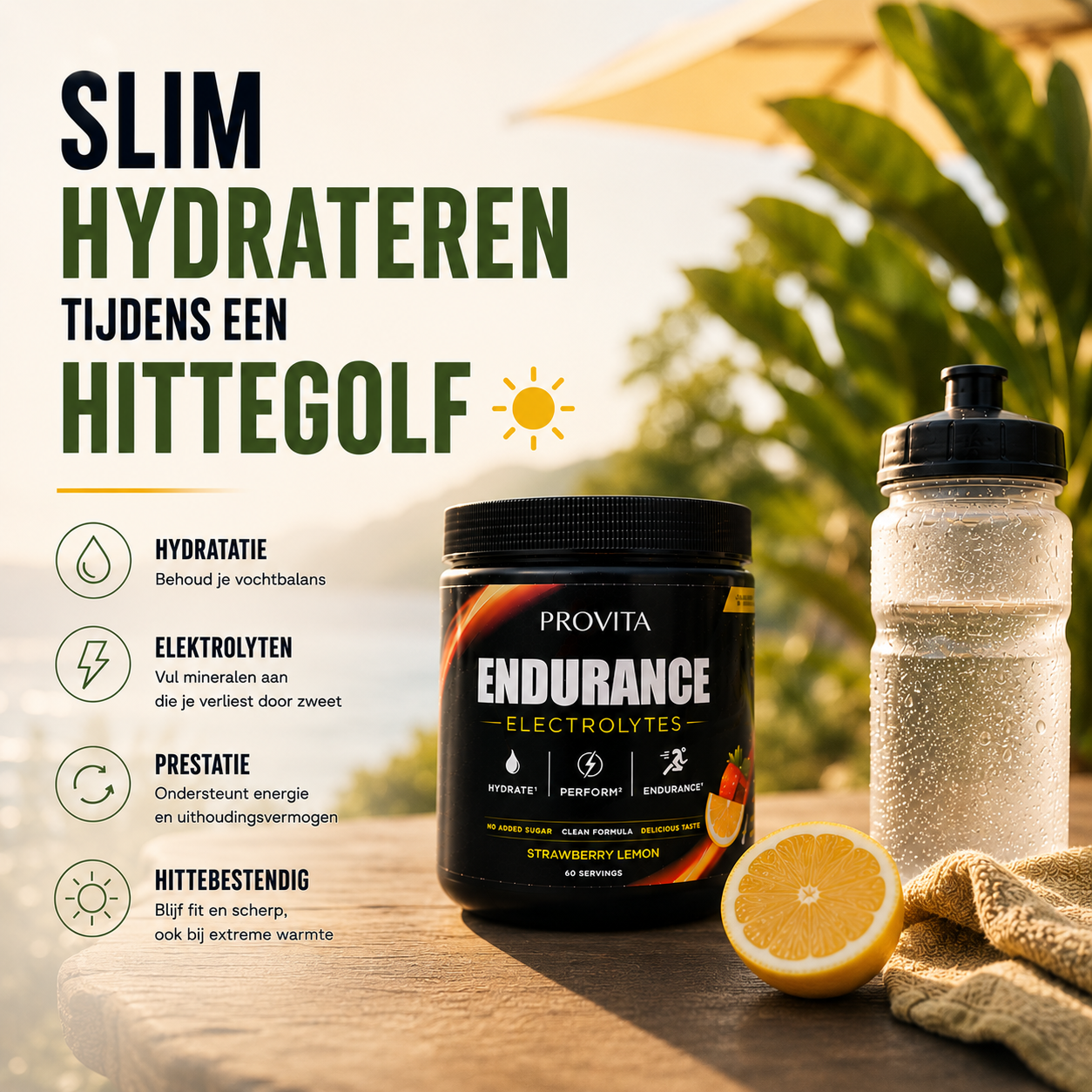 hydratatie tijdens hittegolf