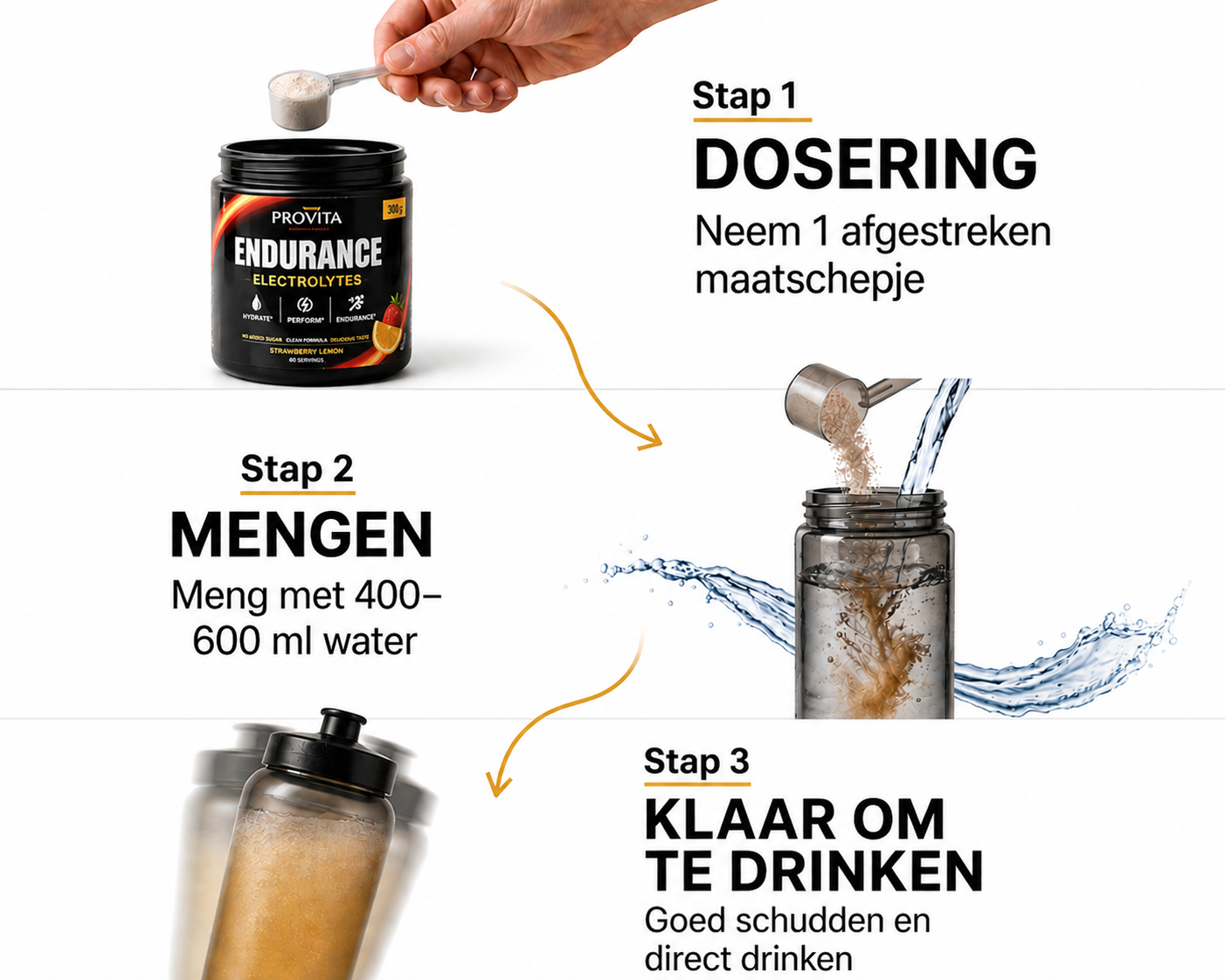 Elektrolyten Poeder Strawberry Lemon – Hydration Mix voor Sporters – Natrium, Kalium & Magnesium – 60 Servings
